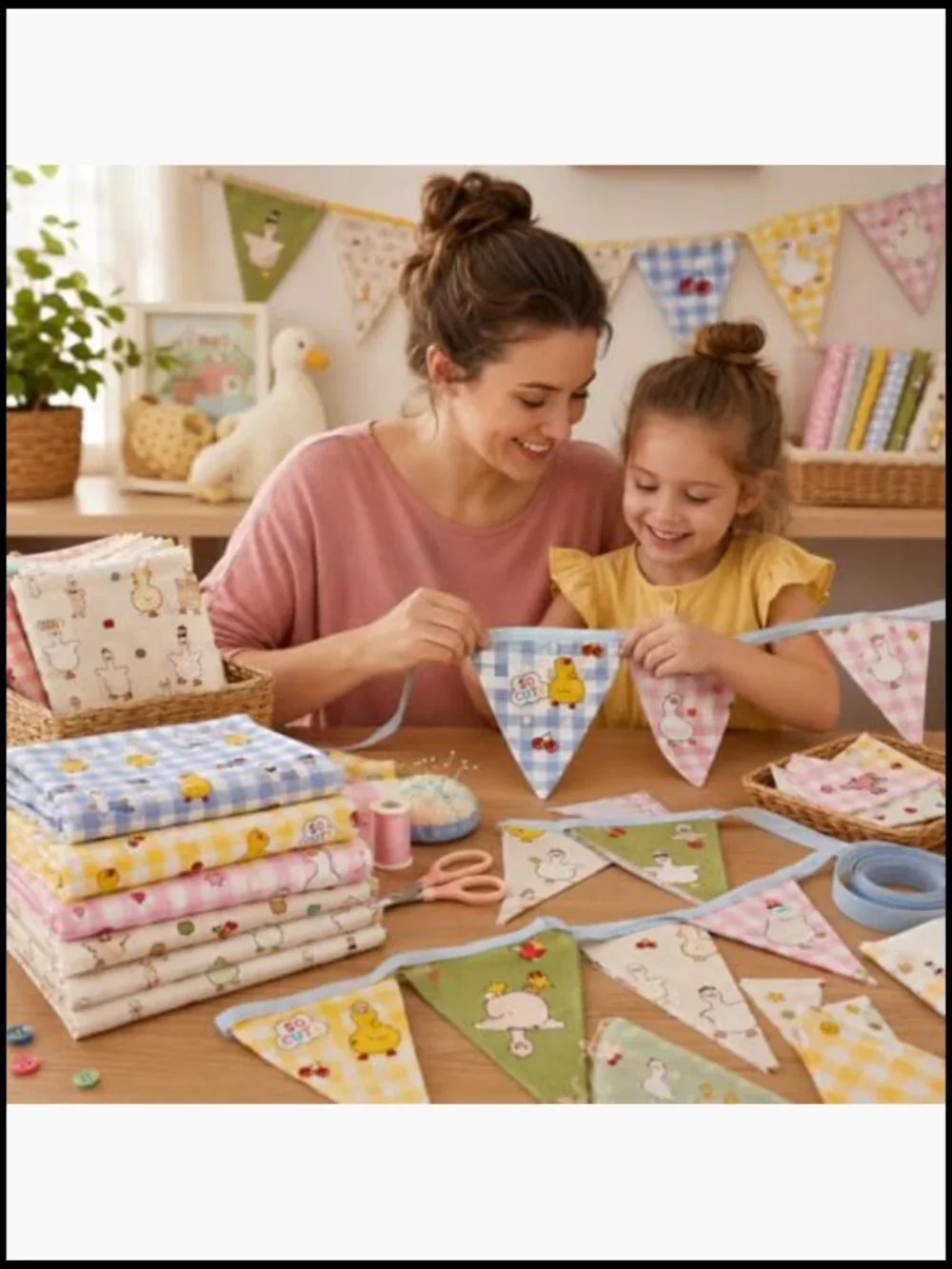 24 Precut Cotton Fabric Squares 10x10 Inch Bear Print Quilting Patchwork Craft